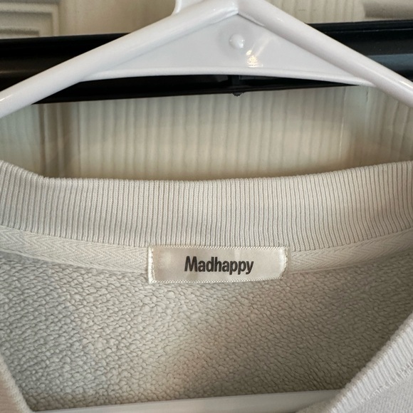 Madhappy White Sweatshirt with Blue Logo - Picture 2 of 2